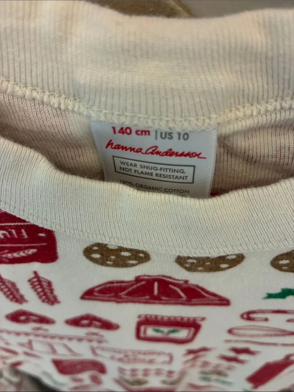 Hanna Andersson White Holiday Baking Print Pajama Set